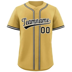 Personalized Name Number Logo Baseball Jersey -  Khaki (Black Accents)