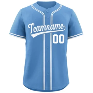 Personalized Name Number Logo Baseball Jersey - Blue (White Accents)