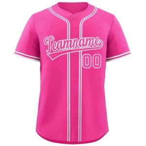 Personalized Name Number Logo Baseball Jersey - Pink (White Accents)