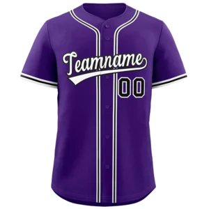 Personalized Name Number Logo Baseball Jersey - Purple (White Accents)